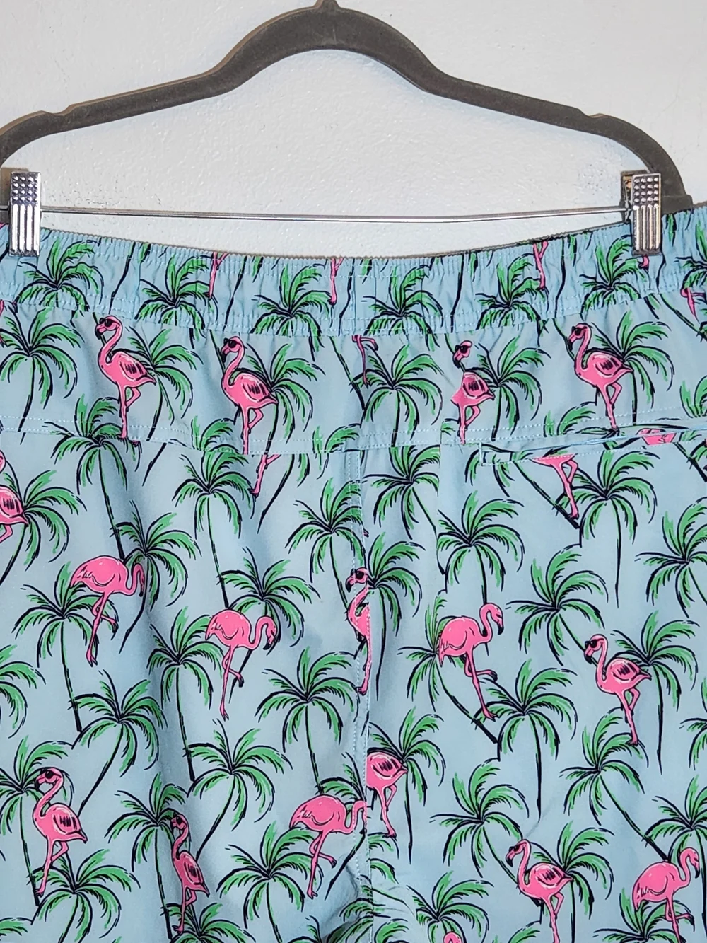 George Blue and Pink Flamingo Print Swim Trunks Size 2XL 5